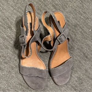 Anthropologie Matiko Gray Suede Women's Sandals